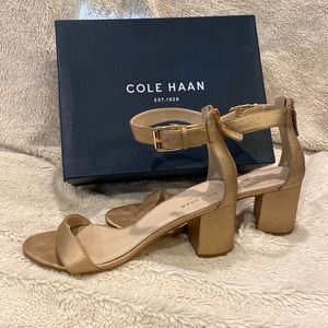 Cute Gold Cole Haan sandals size 7.5